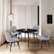 Armen Living Arcadia and Azalea 42" Round Gray and Black Wood 5 Piece Dining Set SETARDI5AZBLGR42 - alternate 8